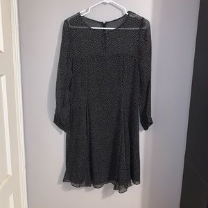 J.Crew black polka dot dress